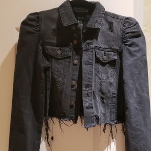 forever 21 puff sleeve denim jacket